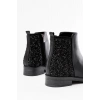 165-212 Siyah Taş Aksesuarlı Fermuarlı Günlük Kadın Bot