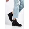 165-230 Siyah Süet Lastikli Günlük Kadın Bot