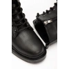 2024-2289 Siyah Bağcıklı Fermuarlı Günlük Kadın Bot