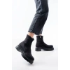 236-2011 Siyah Dalgıç Fermuarlı Günlük Kadın Bot