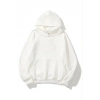 3 İplik Pamuklu Unisex Kapşonlu weetshirt  Beyaz