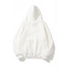 3 İplik Pamuklu Unisex Kapşonlu weetshirt  Beyaz