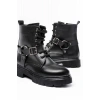 508-3038 Siyah Toka Aksesuarlı Fermuarlı Günlük Kadın Bot