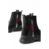 ASM-086 Siyah Fashion Aksesuarlı Fermuarlı Günlük Kadın Bot