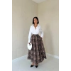 Leopar Leopar Büzgülü Uzun Etek