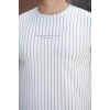 Erkek Dikey çizgili Ottoman Kumaş Kısa Kollu Tshirt