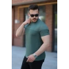 Erkek Hakim Yakalı Kısa Kollu Pamuklu Tshirt