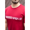 Erkek Kısa Kollu Nasa Baskı Basic Erkek Tshirt