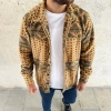 Erkek Polar Fermuarlı weatshirt – Kapüşonsuz, Cepli, Yumuşak Dokulu, Oversize Rahat Kalıp, Kışlık ıcak Tutan Fermuarlı Üst  arı