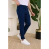Erkek Slim Fit Likralı Bilek Boy Dilli Kumaş Pantolon
