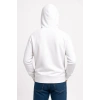 Erkek Üç İplik Kapüşonlu Kanguru Cepli weathirt Hoodie  Beyaz