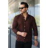 Erkek Uzun Kollu Regular ofya Keten Gömlek