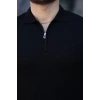 Erkek Viskon Kumaş Polo Yaka Desenli Tişört