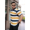 Erkek Yakalı çok Renkli Kısa Kollu Tshirt