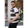 Erkek Yakalı Fermuarlı çift Renk Kısa Kollu Tshirt