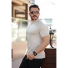 Erkek Yarım Balıkçı Yaka Kısa Kollu Tişört