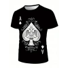 Erkekkısa Kollu Yuvarlak Yaka Desenli Viskon Tshirt