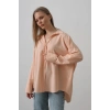 Geniş anşet Detaylı Gömlek  Açık omon