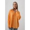 Geniş anşet Detaylı Gömlek  Kavun