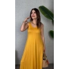 Kadın çan Dokuma Kumaş V Yaka Asimetrik Kesim Elbise