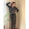 Kadın Iki Iplik Kumaş Fermuar Detay Kapüşonlu Ikili Takım