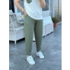 Kadın Kristal Kumaş Garnili Cep Detaylı Ikili Takım