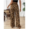 Kadın Süprem Kumaş Beli Lastikli Leopar Desen Pantolon