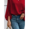 Kadın Tek Omuzu Açık Uzun Kollu Salaş Sandy Bluz