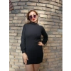 Kadın Uzun Kollu Balıkçı Yaka şardonlu Kaşkorse Elbise