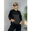 Kadın Uzun Kollu Kapüşonlu Oversize Sweat Ve Pantolon Ikili Takım