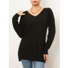 Kadın Uzun Kollu V Yaka Triko Bluz