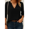 Kadın Uzun Kollu V Yakalı Ithal Krep Bluz