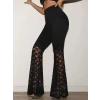 Kadın Yüksek Bel Dantel Detaylı Dalgıç Pantolon