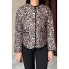 Leopar Leopar Desenli Kapitone Ceket