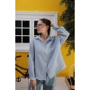 Müslin Uzun Kol Gömlek  Bebe Mavisi