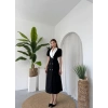 Reta Düğme Detaylı Elbise