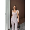 ŞANTUK KETEN YELEK GÖRÜNÜLÜAKILI BLUZ  PANTOLON TK  Lila