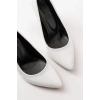 ST-001 Beyaz Rugan Günlük 9 cm Topuklu Bayan Stiletto Ayakkabı