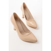 ST-001 Nut Rugan Günlük 9 cm Topuklu Bayan Stiletto Ayakkabı