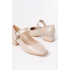 ST-006 Bej Rugan Günlük 4 cm Topuklu Bayan Ayakkabı