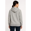 Üç İplik Kapüşonlu Tam Fermuarlı Kanguru Çepli weathirt Hoodie  Gri