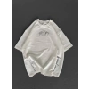 Unisex Baskılı Oversize Thirt  Beyaz