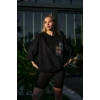 Unisex Bisiklet Yaka Baskılı Oversize Thirt  iyah