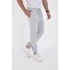 Unisex Kışlık Üç İplik astikli Eşofman Pantolon  Gri