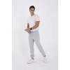 Unisex Kışlık Üç İplik astikli Eşofman Pantolon  Gri