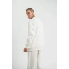 Uzun Kol Bisiklet Yaka Basic weathirt  Beyaz