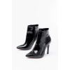 VRT-4802 Siyah Kroko Yüksek İnce Topuklu Fermuarlı Kadın Bot