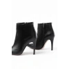 VRT-4802 Siyah Yüksek İnce Topuklu Fermuarlı Kadın Bot