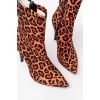 VRT-4811 Leopar Yüksek İnce Topuklu Fermuarlı Kadın Bot