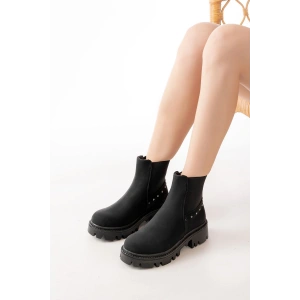 868-2005 Siyah Zümrüt Lastikli Günlük Kadın Bot